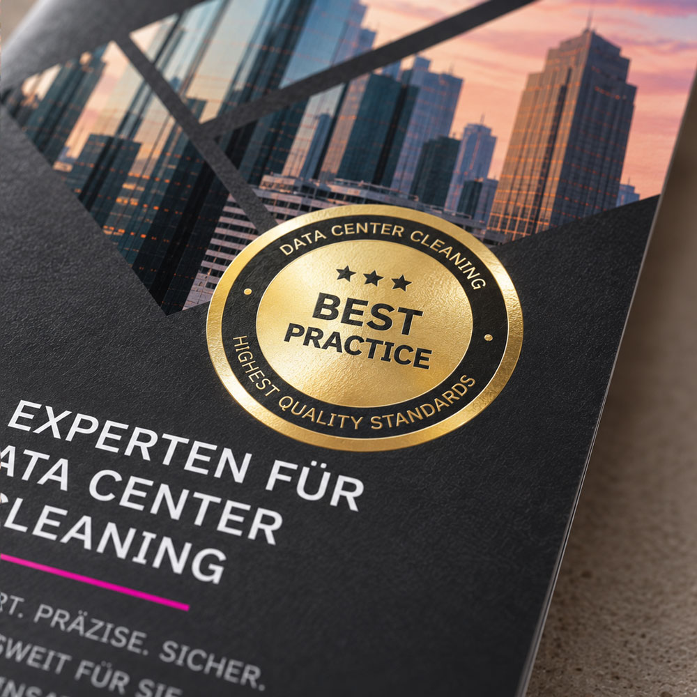 Printdesign Wickelfalz für IT Unternehmen